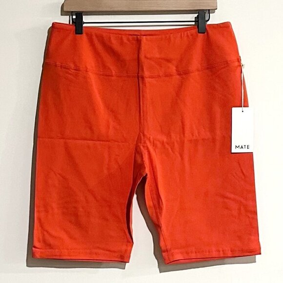 NWT MATE the Label Red Organic Stretch Biker Short - Size 2X - Picture 2 of 7